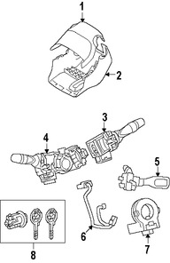 Foto de Interruptor Combinado Original para Toyota Corolla Toyota Tundra Toyota Highlander Toyota Matrix Toyota RAV4 Marca TOYOTA N�mero de Parte 8414002670