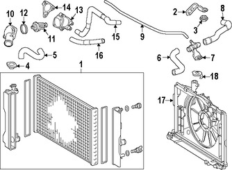 Foto de Carcasa del termostato del refrigerante del motor Original para Toyota Corolla Toyota    Scion iM Marca TOYOTA Nmero de Parte 1632337040