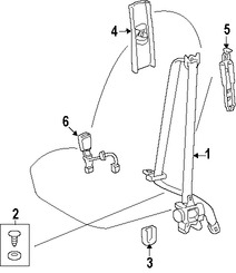 Foto de Receptaculo del Cinturon de Seguridad Original para Toyota Corolla 2017 2014 2015 2016 Marca TOYOTA Nmero de Parte 7323002770C0