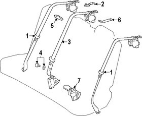 Foto de Receptaculo del Cinturon de Seguridad Original para Toyota Corolla 2014 2015 2016 2017 Marca TOYOTA Nmero de Parte 7348002550C0