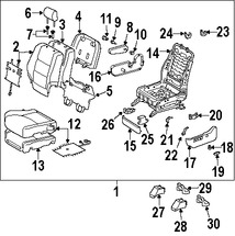 Foto de Cubierta del Mecanismo de Ajuste de Reclinacion de Asiento Original para Toyota Highlander 2004 2005 2006 2007 Toyota Prius 2004 2005 Marca TOYOTA Nmero de Parte 7187558060A0