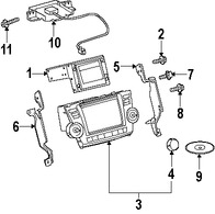 Foto de Perilla de Radio Original para Toyota Highlander 2008 2009 2010 Marca TOYOTA N�mero de Parte 9001026004
