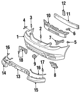 Foto de Soporte de la placa Original para Toyota Matrix 2003 2004 Marca TOYOTA Nmero de Parte 5212102030