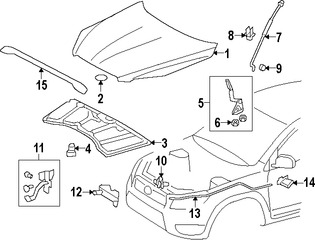 Foto de Panel de Cap Original para Toyota RAV4 Marca TOYOTA Nmero de Parte 533010R020