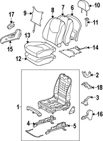 Foto de Panel lateral de Asiento Original para Toyota RAV4 Marca TOYOTA N�mero de Parte 718610R010B1