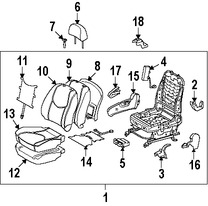 Foto de Panel lateral de Asiento Original para Toyota RAV4 Marca TOYOTA N�mero de Parte 718610R010B0