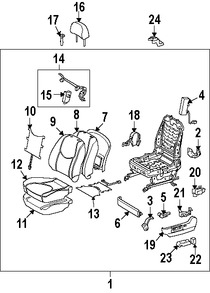 Foto de Panel lateral de Asiento Original para Toyota RAV4 Marca TOYOTA N�mero de Parte 718120R020B1