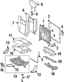 Foto de Panel lateral de Asiento Original para Toyota RAV4 Marca TOYOTA N�mero de Parte 7183342050B0