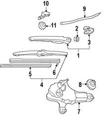 Foto de Motor Limpiaparabrisas Vidrio Trasero Original para Toyota RAV4 Marca TOYOTA Nmero de Parte 8513042061