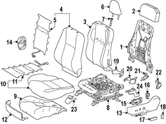 Foto de Bastidor de Asiento Original para Toyota RAV4 2013 2014 2015 2016 2017 Marca TOYOTA N�mero de Parte 716200R040