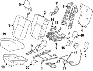 Foto de Bastidor de Asiento Original para Toyota RAV4 2013 2014 2015 2016 2017 Marca TOYOTA N�mero de Parte 716500R020