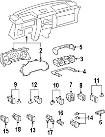 Foto de Interruptor de la Unidad de Control de Traccin Original para Toyota FJ Cruiser Marca TOYOTA Nmero de Parte 8498835060