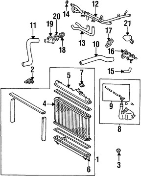 Foto de Brida de Drenaje de Refrigerante de Motor Original para Toyota Celica 1994 1995 Toyota RAV4 1996 1997 Marca TOYOTA N�mero de Parte 1633174170