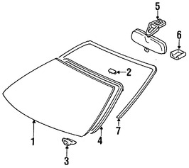 Foto de Espejo retrovisor interior Original para Toyota Celica Toyota Corolla Toyota RAV4 Toyota Tercel Marca TOYOTA Nmero de Parte 8781012240B3