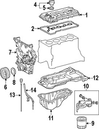 Foto de Caja de Filtro de Aceite Original para Toyota Tacoma Toyota 4Runner Marca TOYOTA Nmero de Parte 1560975070