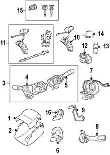 Foto de Cubierta de la Columna de Direccion Original para Toyota Tacoma Marca TOYOTA Nmero de Parte 4528604110B0