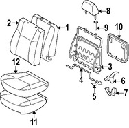 Foto de Panel posterior de Asiento Original para Toyota Tacoma 2005 2006 2007 2008 Marca TOYOTA N�mero de Parte 7177101010E0