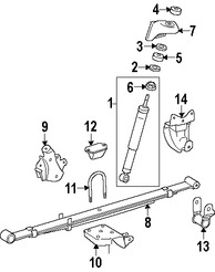 Foto de Percha de Hoja de Muelle Original para Toyota Tacoma Marca TOYOTA Nmero de Parte 4840704020