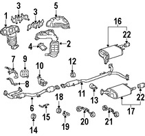 Foto de Convertidor Catal�tico Original para Toyota Avalon Toyota Camry Marca TOYOTA N�mero de Parte 174100P100