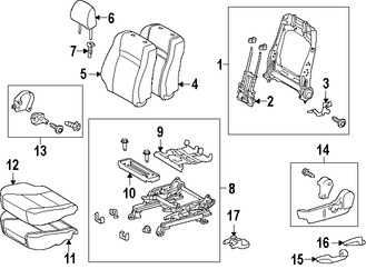 Foto de Guia de Reposacabezas Original para Toyota Camry Toyota Highlander Toyota Corolla Toyota Sienna Marca TOYOTA Nmero de Parte 7193147020B5