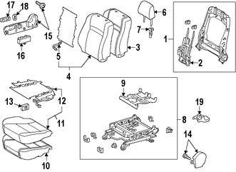 Foto de Guia de Reposacabezas Original para Toyota Camry Toyota Corolla Marca TOYOTA Nmero de Parte 7193147020A1