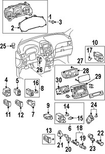 Foto de Interruptor de Calefacci�n del Asiento Original para Toyota Sienna Marca TOYOTA N�mero de Parte 84751AE020