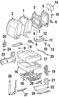 Foto de Apoyabrazos del Asiento Original para Toyota Sienna 2007 2008 2009 2010 Marca TOYOTA Nmero de Parte 7282008081B1