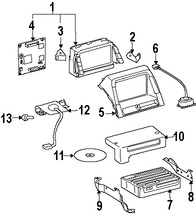 Foto de Conjuto de Antena de GPS Original para Toyota Prius 2004 2005 2006 2007 2008 2009 Marca TOYOTA N�mero de Parte 8686047060