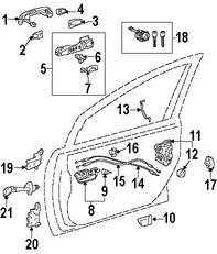 Foto de Refuerzo de Manija Exterior de la Puerta Original para Toyota Prius 2004 2005 2006 2007 2008 2009 Marca TOYOTA Nmero de Parte 8974347010