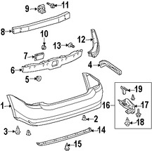 Foto de Perno de la barra de impacto del parachoque Original para Toyota Prius 2004 2005 2006 2007 2008 2009 Marca TOYOTA N�mero de Parte 91673A0825