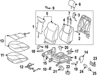 Foto de Panel lateral de Asiento Original para Toyota Prius Toyota Prius V Marca TOYOTA N�mero de Parte 7181147080C0
