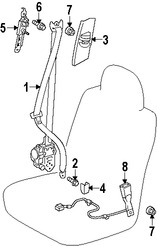 Foto de Cinturon de seguridad Regazo Hombros Original para Toyota Prius V 2015 2016 2017 Marca TOYOTA Nmero de Parte 7321047300B0