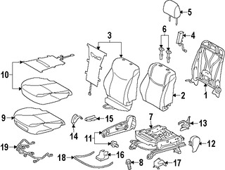 Foto de Panel lateral de Asiento Original para Toyota Prius V Toyota Prius Marca TOYOTA N�mero de Parte 7181147080E0