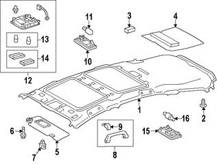 Foto de Techo Interior Original para Toyota Prius V 2012 2013 2014 2015 2016 Marca TOYOTA N�mero de Parte 6332147011B0