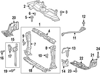 Foto de Guardasalpicaduras del soporte del radiador Original para Toyota Prius C 2012 2013 2014 2015 Marca TOYOTA Nmero de Parte 5144252140