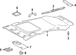 Foto de Techo Interior Original para Toyota Prius C 2012 2013 2014 2015 Marca TOYOTA Nmero de Parte 6331152130B0