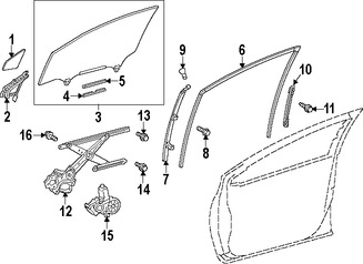 Foto de Cristal de Puerta Original para Toyota Prius C Marca TOYOTA Nmero de Parte 6810252030