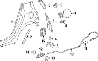 Foto de Cable de Puerta del Tanque de Combustible Original para Toyota Prius C Marca TOYOTA Nmero de Parte 7703552340