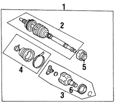 Foto de Eje de Homocintica Original para Scion xA Scion xB Toyota Echo Marca TOYOTA Nmero de Parte 4341052070