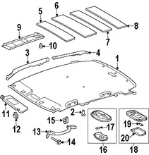 Foto de Luz de techo Original para Toyota Celica Scion xA Marca TOYOTA N�mero de Parte 8126046010B2