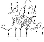 Foto de Manilla de Ajuste de Reclinacion Asiento Trasero Original para Toyota Tundra Toyota Echo Toyota Tercel Toyota Sequoia Toyota Celica Scion xB Marca TOYOTA Parte #7252616010S1