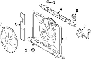 Foto de Controlador del Ventilador Refrigeracin del Motor Original para Toyota Corolla Toyota Matrix Toyota  Scion iM Marca TOYOTA Nmero de Parte 8925712010