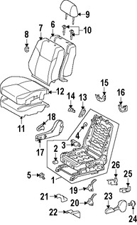 Foto de Manilla de Ajuste de Reclinacion Asiento Trasero Original para Scion tC Toyota Yaris Marca TOYOTA Nmero de Parte 7205421010B0