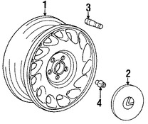 Foto de Tuerca de la Rueda Original para Lexus Toyota Marca TOYOTA N�mero de Parte 9094201062