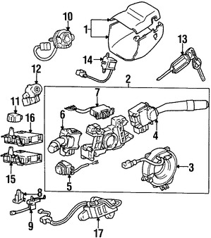 Foto de Interruptor de encendido Original para Lexus LS400 Toyota RAV4 Toyota Tacoma Toyota Avalon Toyota 4Runner Marca TOYOTA Nmero de Parte 8445041010