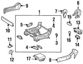 Foto de Motor de Asiento Original para Lexus GS300 Lexus GS400 Lexus GS430 Toyota Solara Toyota Camry Marca TOYOTA Nmero de Parte 8582030570