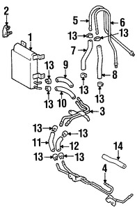 Foto de Manguera de Enfriado de Aceite Transmisin Automtica Original para Toyota Camry Toyota Avalon Toyota Solara Lexus RX300 Marca TOYOTA Nmero de Parte 9044517151