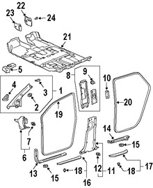 Foto de Clip de Panel de Moldura Pilar A Original para Lexus Toyota Scion Marca TOYOTA Nmero de Parte 9095008004