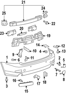 Foto de Perno de la barra de impacto del parachoque Original para Toyota Scion Lexus Marca TOYOTA Nmero de Parte 90119A0318