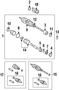 Foto de Kit Junta Homocinetica Original para Toyota Camry Toyota Highlander Lexus ES350 Marca TOYOTA Nmero de Parte 430300W040